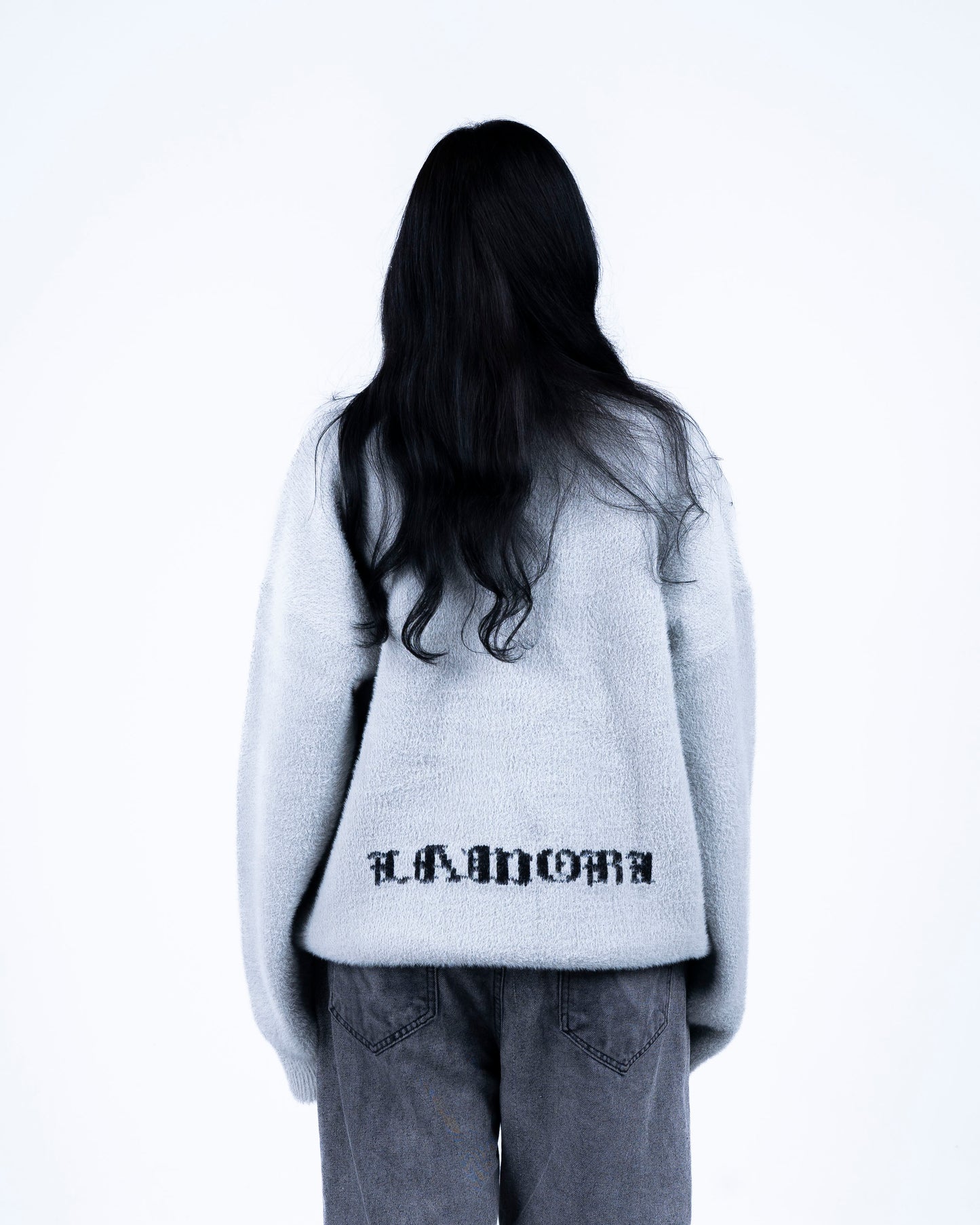 Mohair Knit Grey Sweater