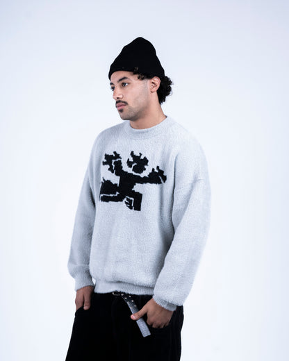 Mohair Knit Grey Sweater