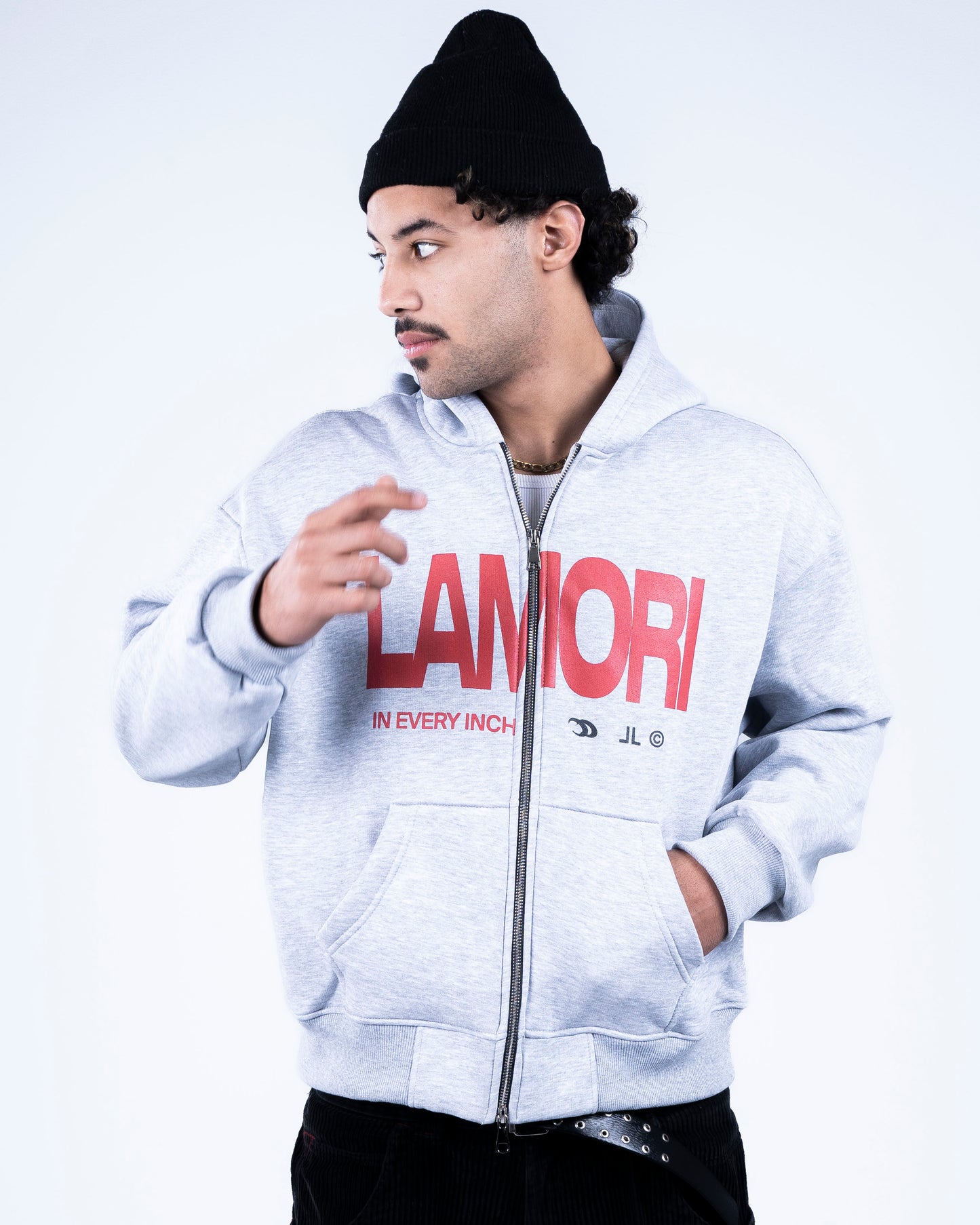 Grey Zip-up Hoodie