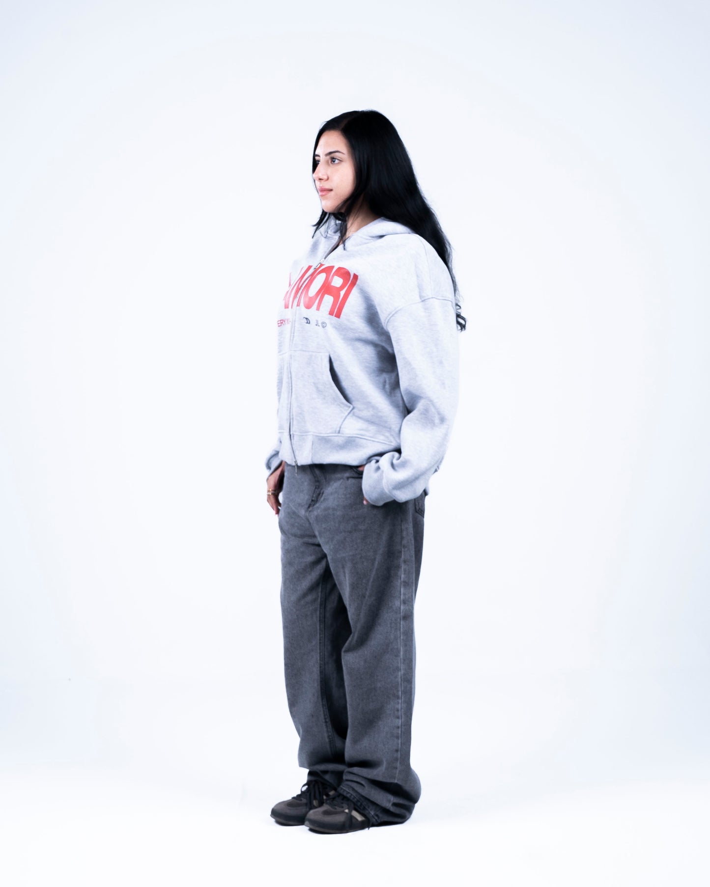 Grey Zip-up Hoodie