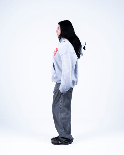 Grey Zip-up Hoodie