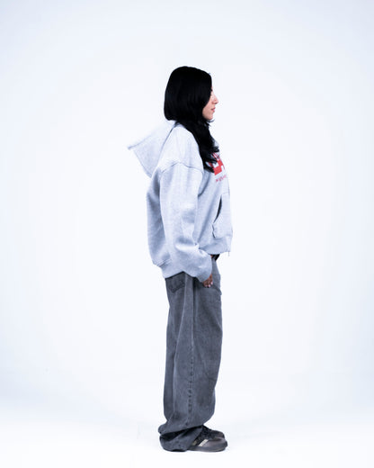 Grey Zip-up Hoodie