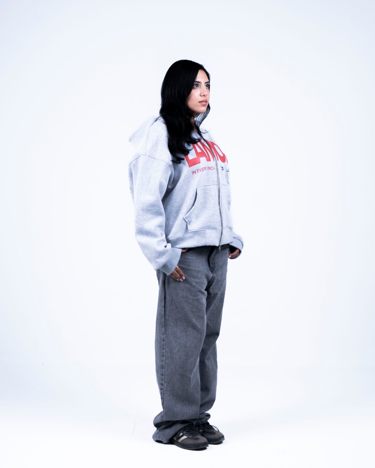 Grey Zip-up Hoodie