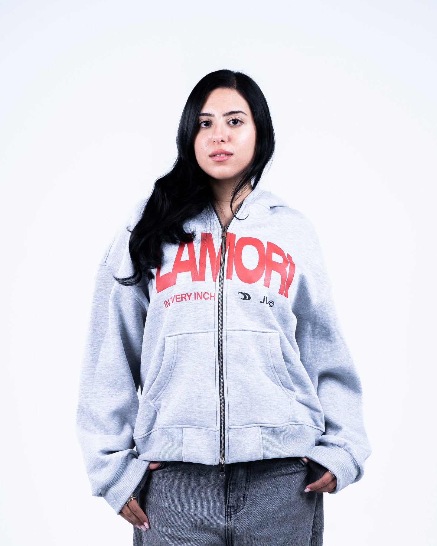 Grey Zip-up Hoodie