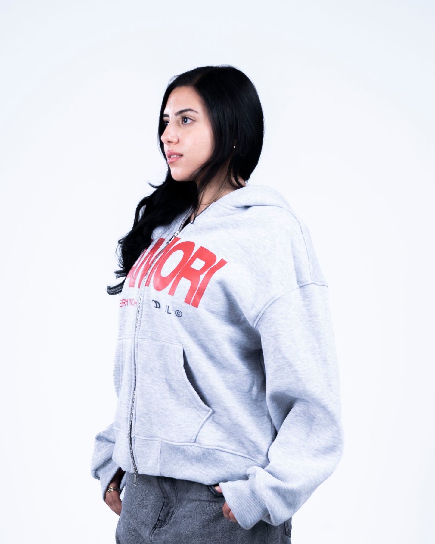 Grey Zip-up Hoodie