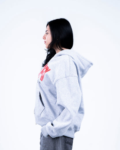 Grey Zip-up Hoodie
