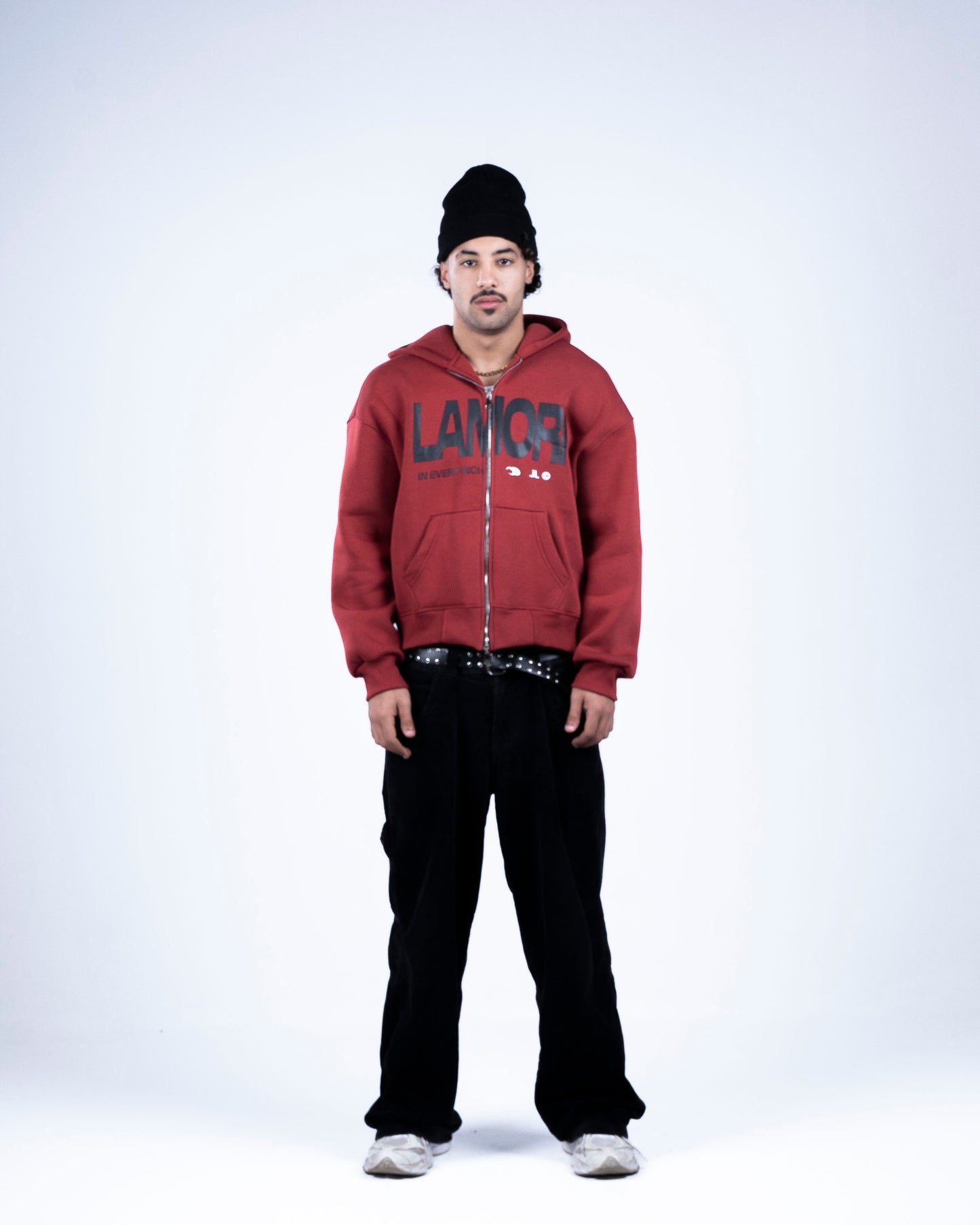 Burgundy Zip-up Hoodie