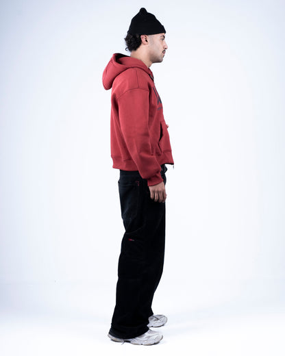 Burgundy Zip-up Hoodie