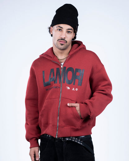 Burgundy Zip-up Hoodie