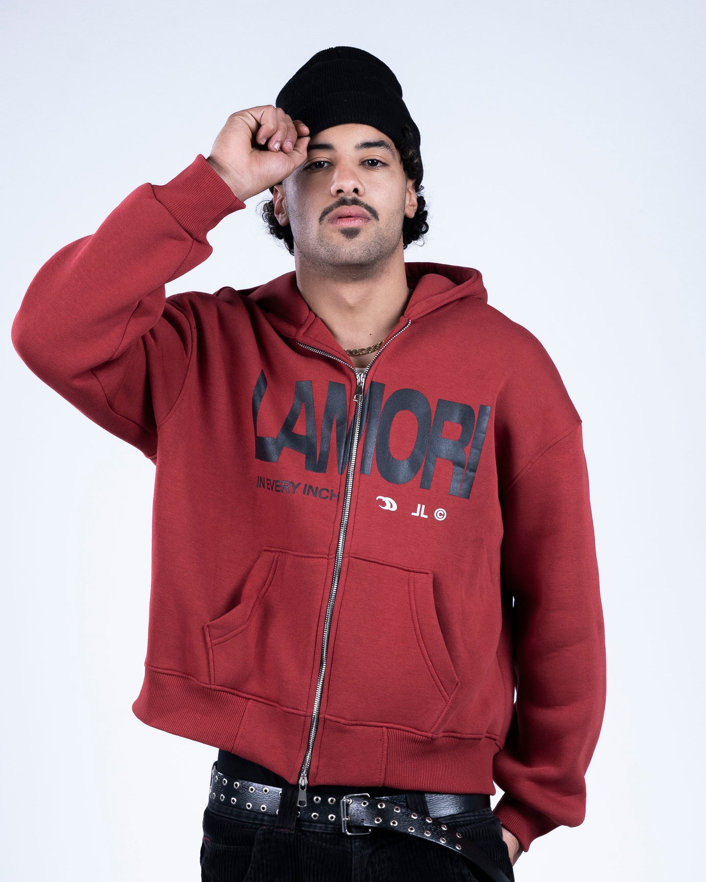 Burgundy Zip-up Hoodie