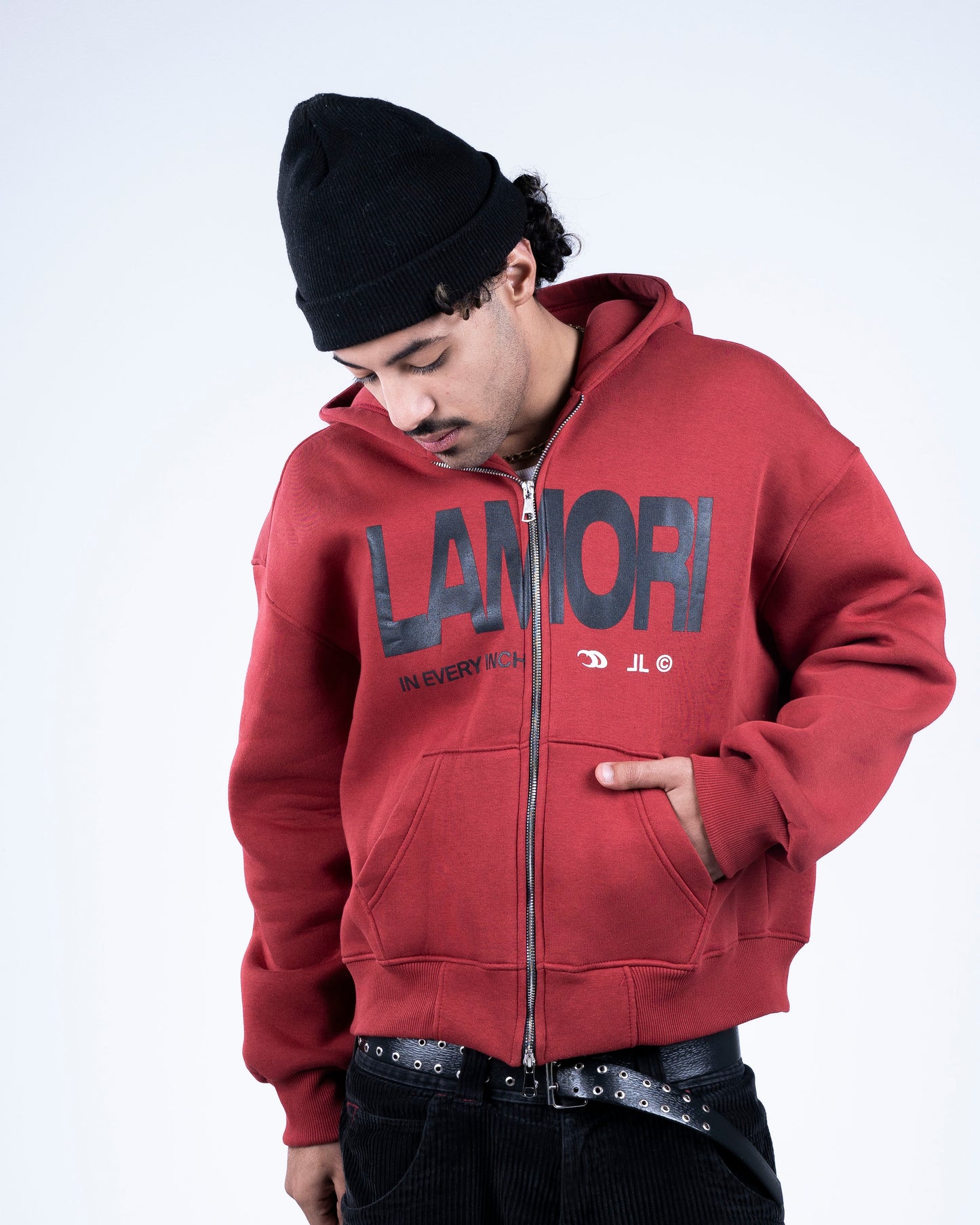 Burgundy Zip-up Hoodie