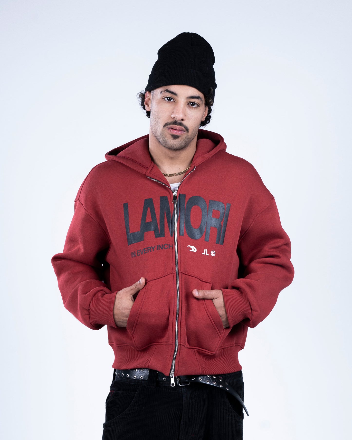 Burgundy Zip-up Hoodie