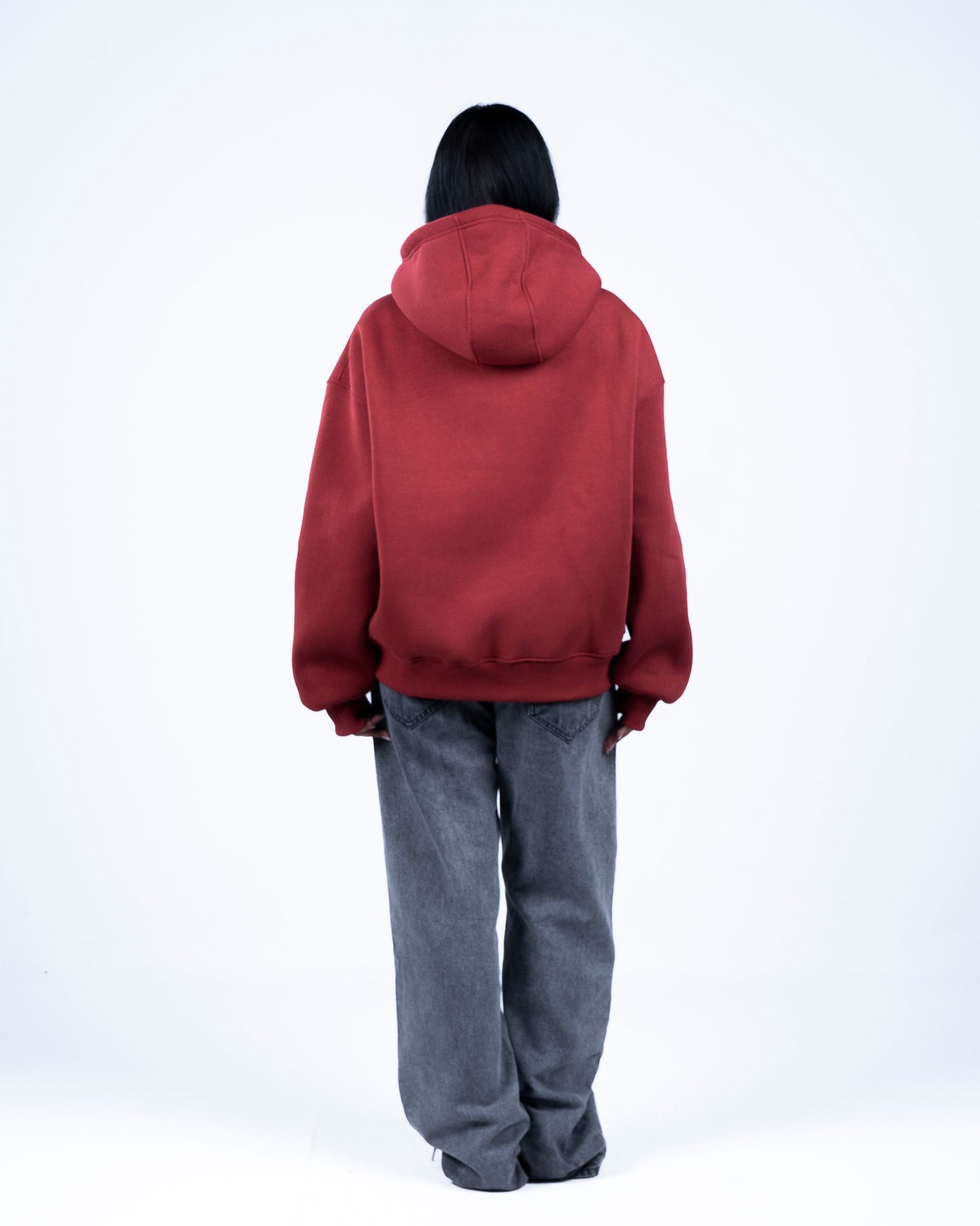 Burgundy Zip-up Hoodie