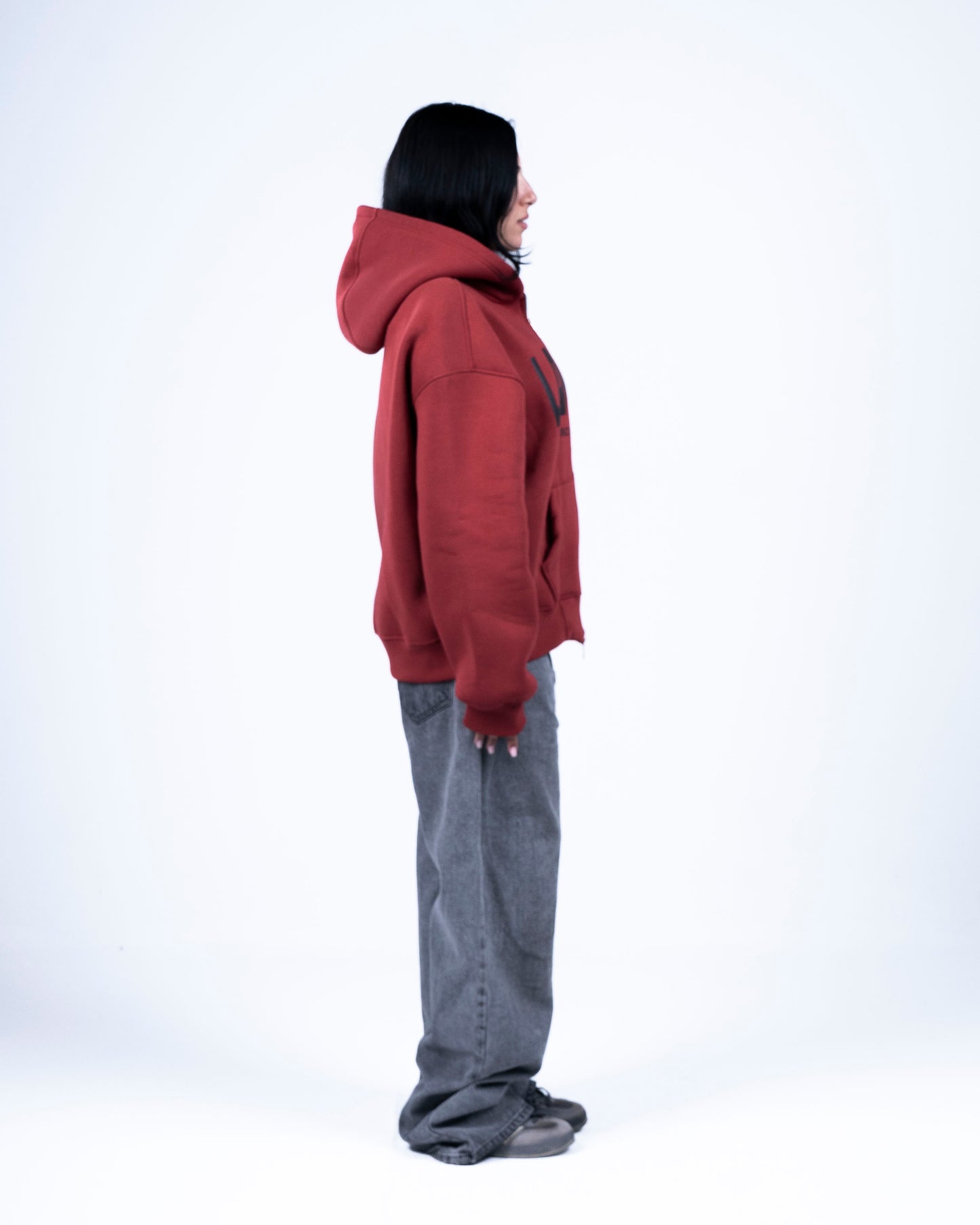 Burgundy Zip-up Hoodie