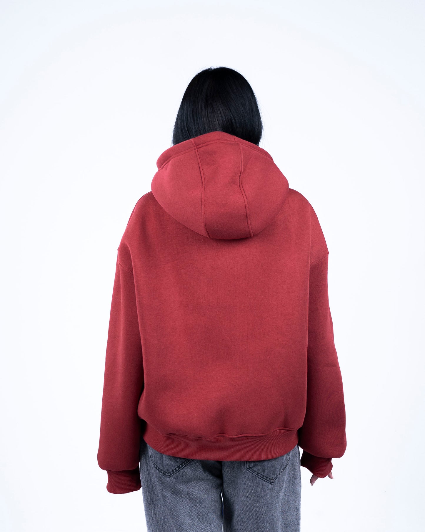 Burgundy Zip-up Hoodie